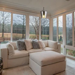 Suspension Led verre-métal blanche design scandinave - Mantra - Elsa