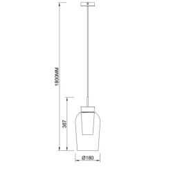 Suspension Led verre-métal blanche design scandinave - Mantra - Elsa