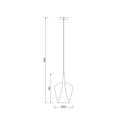 Suspension Led verre-métal blanche design scandinave - Mantra - Elsa