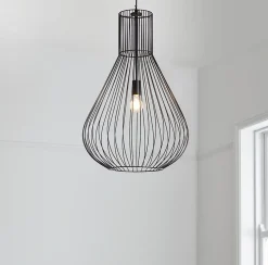 Suspension Leptyni GoodHome E27 noir