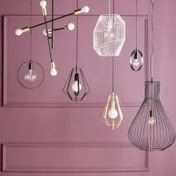 Suspension Leptyni GoodHome E27 noir