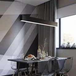 Suspension Linéaire LED 120cm 40W Interconnectable NOIR - SILAMP