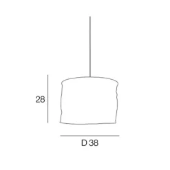 Suspension Linen E27 Ø38 x H.28 cm moka Corep