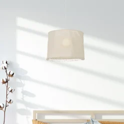 Suspension Linen E27 Ø38 x H.28 cm moka Corep