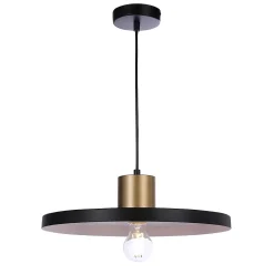 Suspension Livingstone IP20 Ø38 x H.12 cm Lussiol métal noir