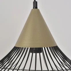 Suspension Lizzie E27 60W IP20 ⌀60xH.125cm noir et laiton Corep