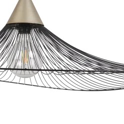 Suspension Lizzie filaire Corep Ø110cm E27 IP20 60W 230V Noir et laiton