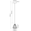Suspension Loft Alambra Largo E27 lampe suspendue en acier et plastique noir Cage: 20x23, IP20, 230V style industriel EDO777193