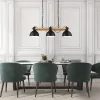 Suspension Lubenham 3 lumières E27 IP20 28W L.90xl.20xH.108,5cm noir Eglo