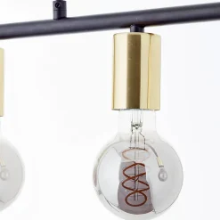 Suspension lumineuse Kerry 5 lumières E27 A60 40W IP20 laiton noir mat Brilliant