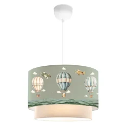 Suspension Lurgan pour enfant motif de ballons à air chaud vert lux.pro