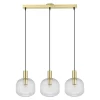 Suspension Lybia 3 lumières E27 75W ⌀74xL.20xH.110cm laiton GoodHome