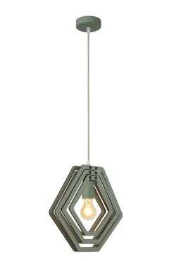 Suspension MAURO en mdf avec 1xE27 - Vert - Lucide