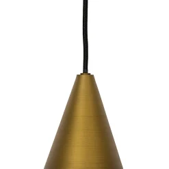 Suspension moderne dorée avec verre ambré - Drop