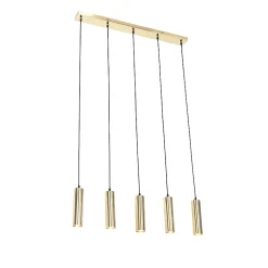 Suspension moderne en laiton 5 lumières - Jeana