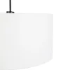Suspension moderne noire avec abat-jour blanc 50 cm - Combi 1
