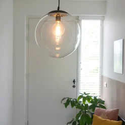 Suspension moderne transparente 35 cm - Pallon