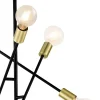 Suspension Monzoni 6 ampoules E27 IP20 noir