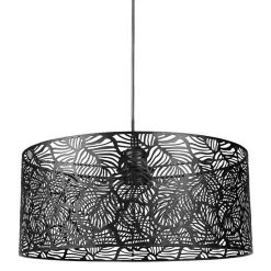 Suspension métal ajouré Calathéa noire Ostaria