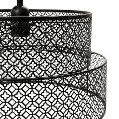 Suspension métal ajouré gigogne Aurore noir