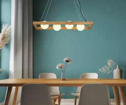 Suspension métal noir mat, 4x G9 NANDA