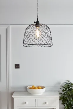 Suspension Muanza GoodHome E27 noir mat