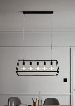 Suspension Nantan GoodHome E27 noir mat