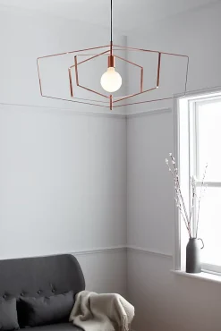 Suspension Nedoki 90cm E27 IP20 cuivre