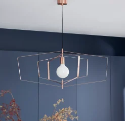 Suspension Nedoki 90cm E27 IP20 cuivre