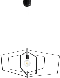 Suspension Nedoki E27 42W L.90xH.178cm noir GoodHome