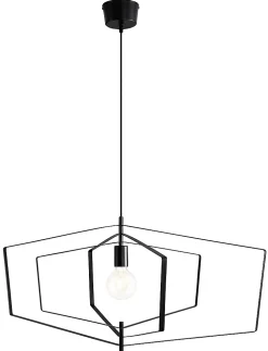 Suspension Nedoki E27 42W L.90xH.178cm noir GoodHome