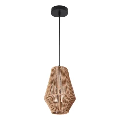Suspension Newtownabbey métal corde E27 160 x 20 cm beige lux.pro