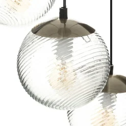 Suspension "Night" verre & métal doré Diamètre 15 cm d'Atmosphera