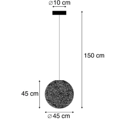 Suspension noire 45 cm - Corda