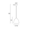 Suspension Ogive verre strié IP20 E27 60W H.13 x Ø16 cm transparent Corep