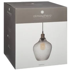 Suspension Omaha - verre fumé D22 cm - Atmosphera