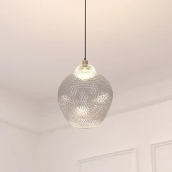 Suspension Omaha - verre fumé D22 cm - Atmosphera