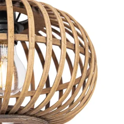 Suspension orientale en bambou 3 lumières rectangulaire - Amira