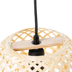 Suspension orientale noire avec bambou - Rayan