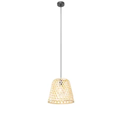 Suspension orientale noire avec bambou - Rayan