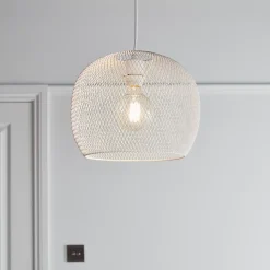 Suspension Osiglia GoodHome E27 blanc mat