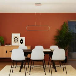 Suspension Papua LED intégrée 3500lm 41W ⌀10xL.90xH.110cm chrome Goodhome