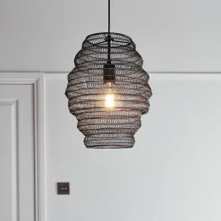 Suspension Pepalu GoodHome noir IP20 E27