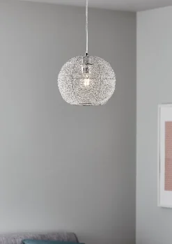 Suspension Phaidros GoodHome E27 argent brillant