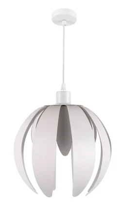 Suspension Pleiones GoodHome E27 blanc mat