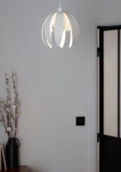 Suspension Pleiones GoodHome E27 blanc mat