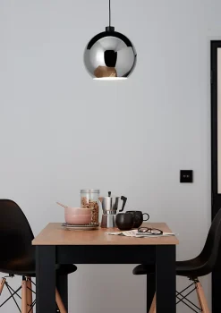 Suspension Pocyon shiny GoodHome 60W IP20 E27 argent