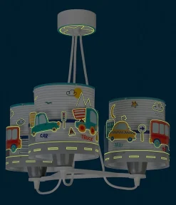 Suspension pour enfants à 3 lampes Baby Travel avions et voitures