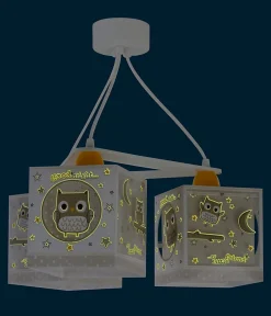 Suspension pour enfants à 3 lampes Good Night Hibou
