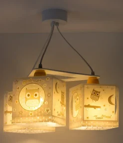 Suspension pour enfants à 3 lampes Good Night Hibou